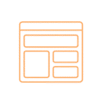 Icona luminosa che rappresenta l’architettura informativa e l’esperienza utente nel web design sanitario