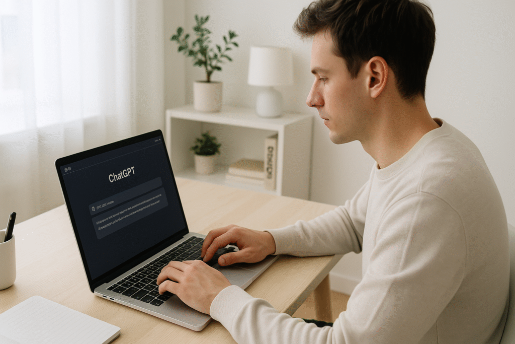 Professionista che usa strumenti di Intelligenza Artificiale come in Parla con l’AI