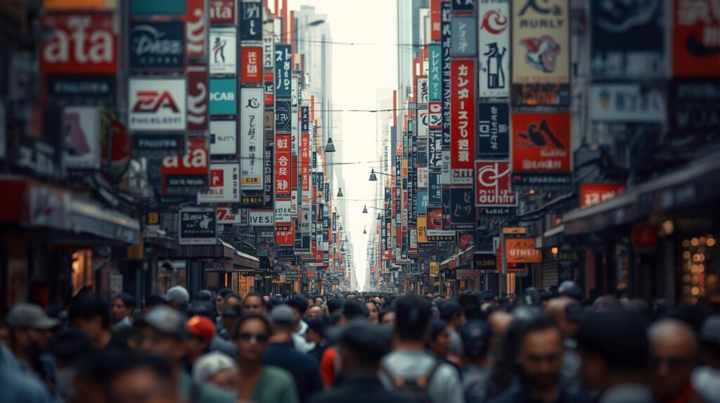 Rappresentazione realistica della forte concorrenza che rende difficile ottenere contatti online in molti settori