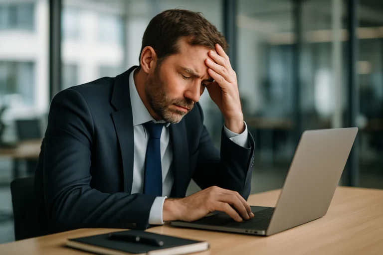 imprenditore frustrato per visibilità google