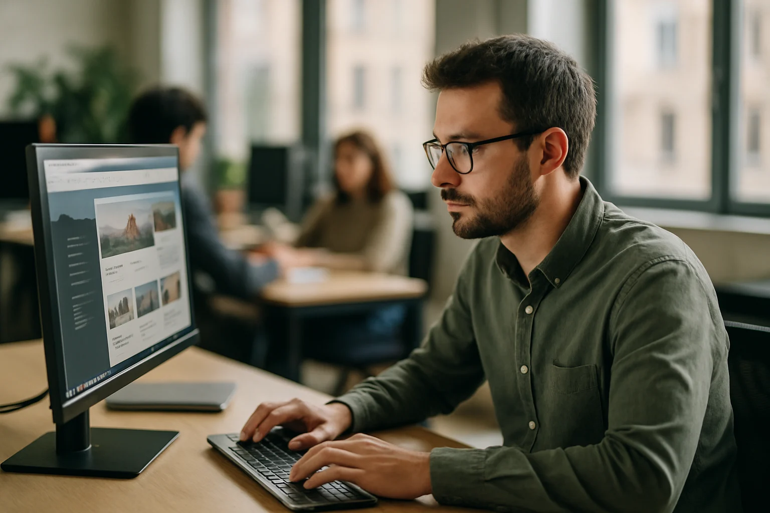 designer freelance al lavoro su un sito a Padova