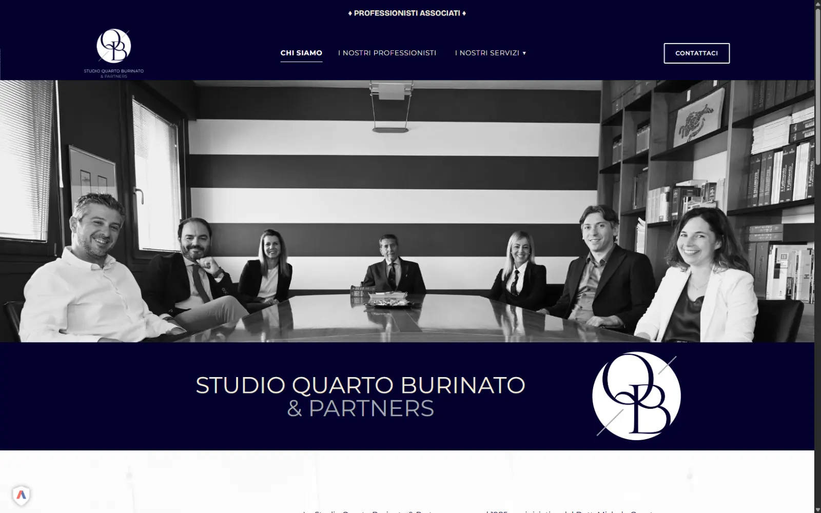 Sito web Studio Quarto Burinato & Partners, studio associato a Noventa Vicentina Home page del sito di Studio Quarto Burinato & Partners, studio di professionisti associati a Noventa Vicentina
