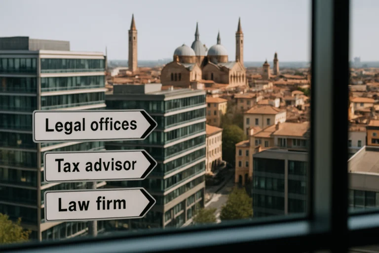 Centro di Padova con studi professionali e SEO locale